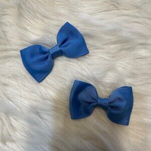 SET of 3" Antique Blue Bow Tie Bows       7721  Handmade NWT Boutique